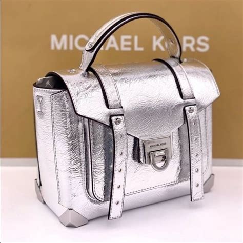 sac michael kors croco|Michael Kors manhattan silver bag.